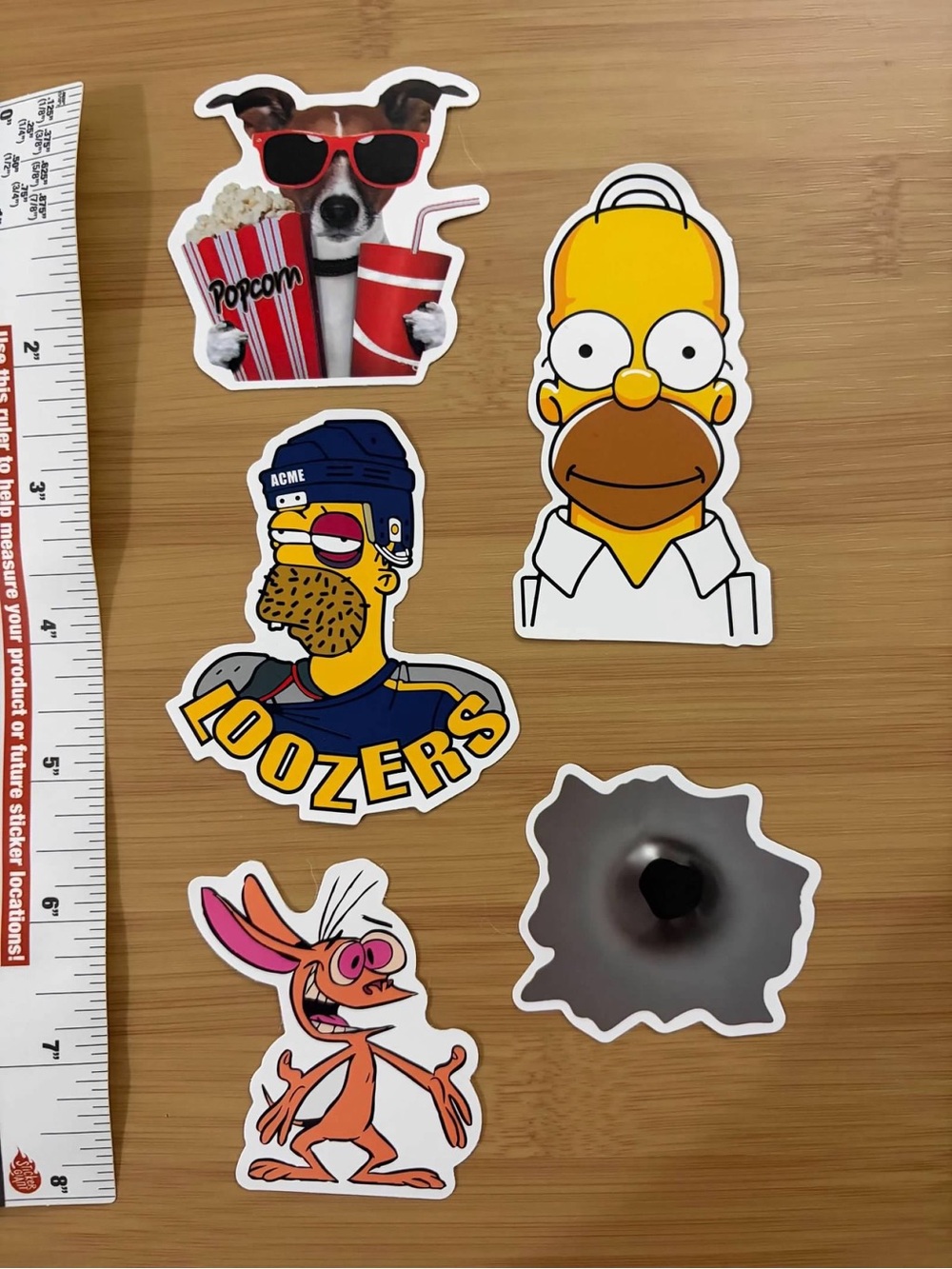Bundle of 5 Cartoon Style Stickers